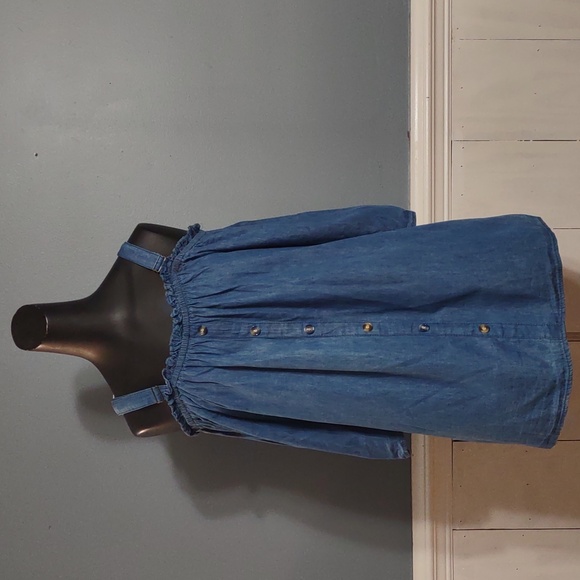 Speed Limit MPH Women's Denim Blouse Sz 2X Med Wash Boho Chic Peasant Hippie NWT - Picture 2 of 11